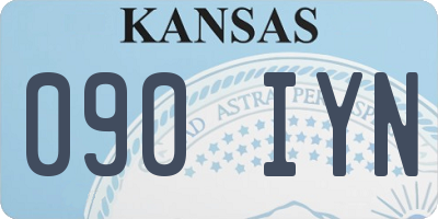 KS license plate 090IYN