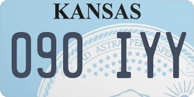 KS license plate 090IYY