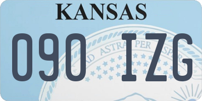 KS license plate 090IZG