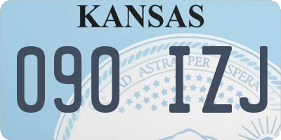 KS license plate 090IZJ