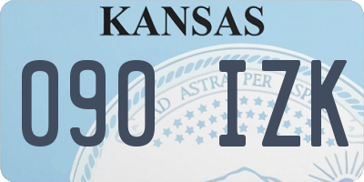 KS license plate 090IZK