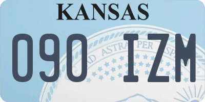 KS license plate 090IZM