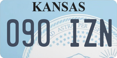KS license plate 090IZN