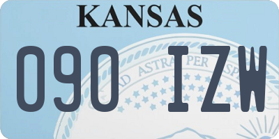 KS license plate 090IZW