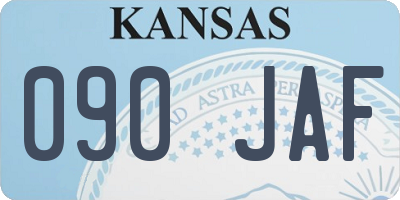 KS license plate 090JAF