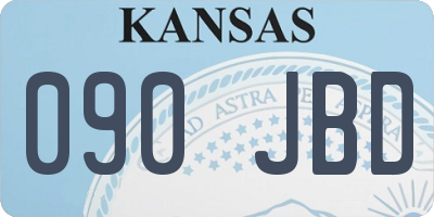 KS license plate 090JBD