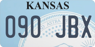 KS license plate 090JBX