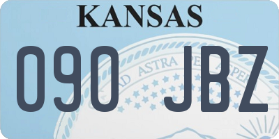 KS license plate 090JBZ