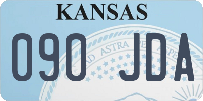 KS license plate 090JDA