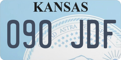 KS license plate 090JDF