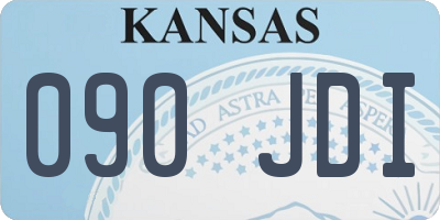 KS license plate 090JDI