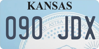 KS license plate 090JDX