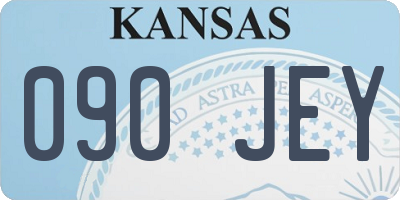 KS license plate 090JEY