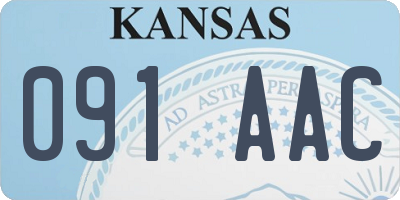 KS license plate 091AAC