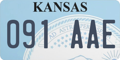 KS license plate 091AAE