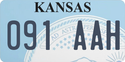 KS license plate 091AAH