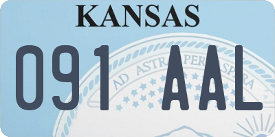 KS license plate 091AAL