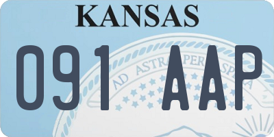 KS license plate 091AAP