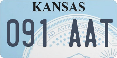 KS license plate 091AAT