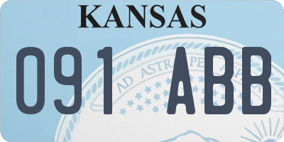 KS license plate 091ABB