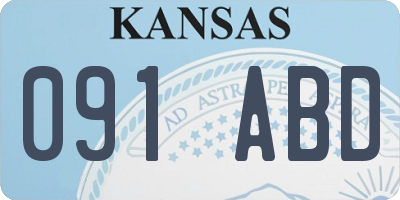 KS license plate 091ABD
