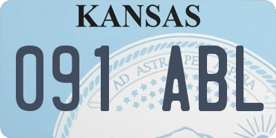 KS license plate 091ABL