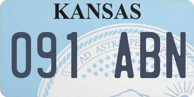 KS license plate 091ABN