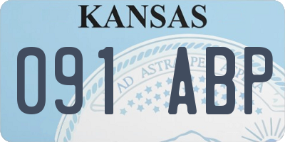 KS license plate 091ABP