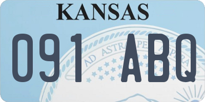 KS license plate 091ABQ