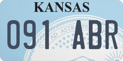 KS license plate 091ABR