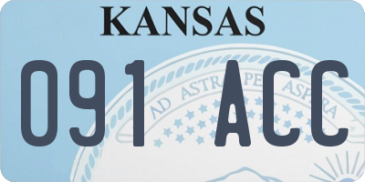 KS license plate 091ACC