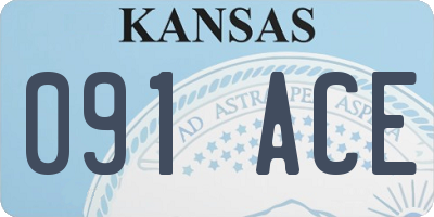 KS license plate 091ACE