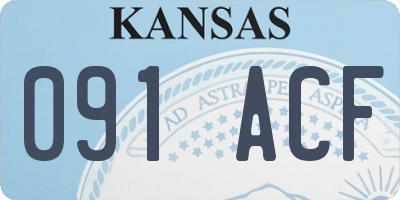 KS license plate 091ACF