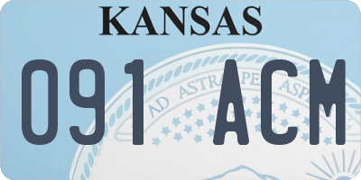 KS license plate 091ACM