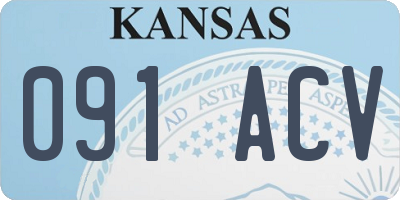 KS license plate 091ACV