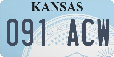 KS license plate 091ACW