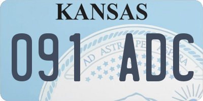 KS license plate 091ADC
