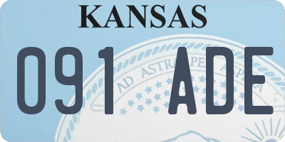 KS license plate 091ADE
