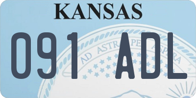 KS license plate 091ADL