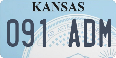 KS license plate 091ADM