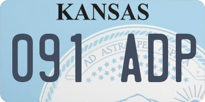 KS license plate 091ADP