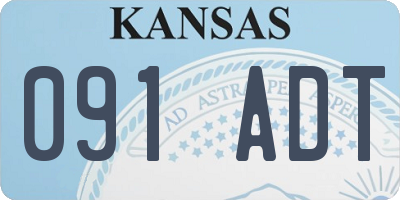 KS license plate 091ADT