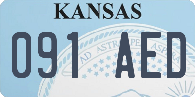 KS license plate 091AED