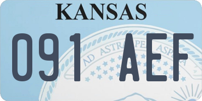 KS license plate 091AEF