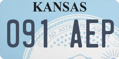 KS license plate 091AEP