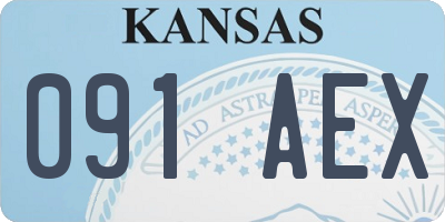 KS license plate 091AEX