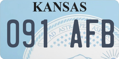 KS license plate 091AFB