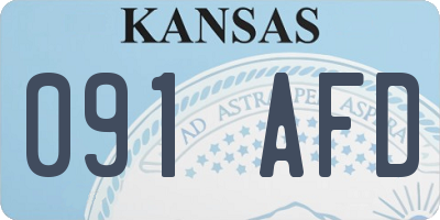 KS license plate 091AFD