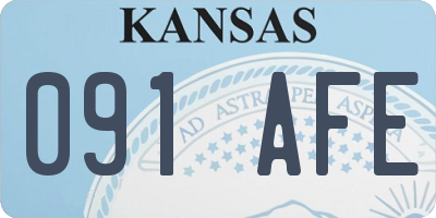 KS license plate 091AFE