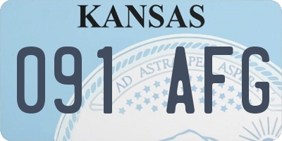 KS license plate 091AFG